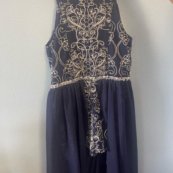 Blue & Silver Girls Formal Dress - Picture 2 of 4